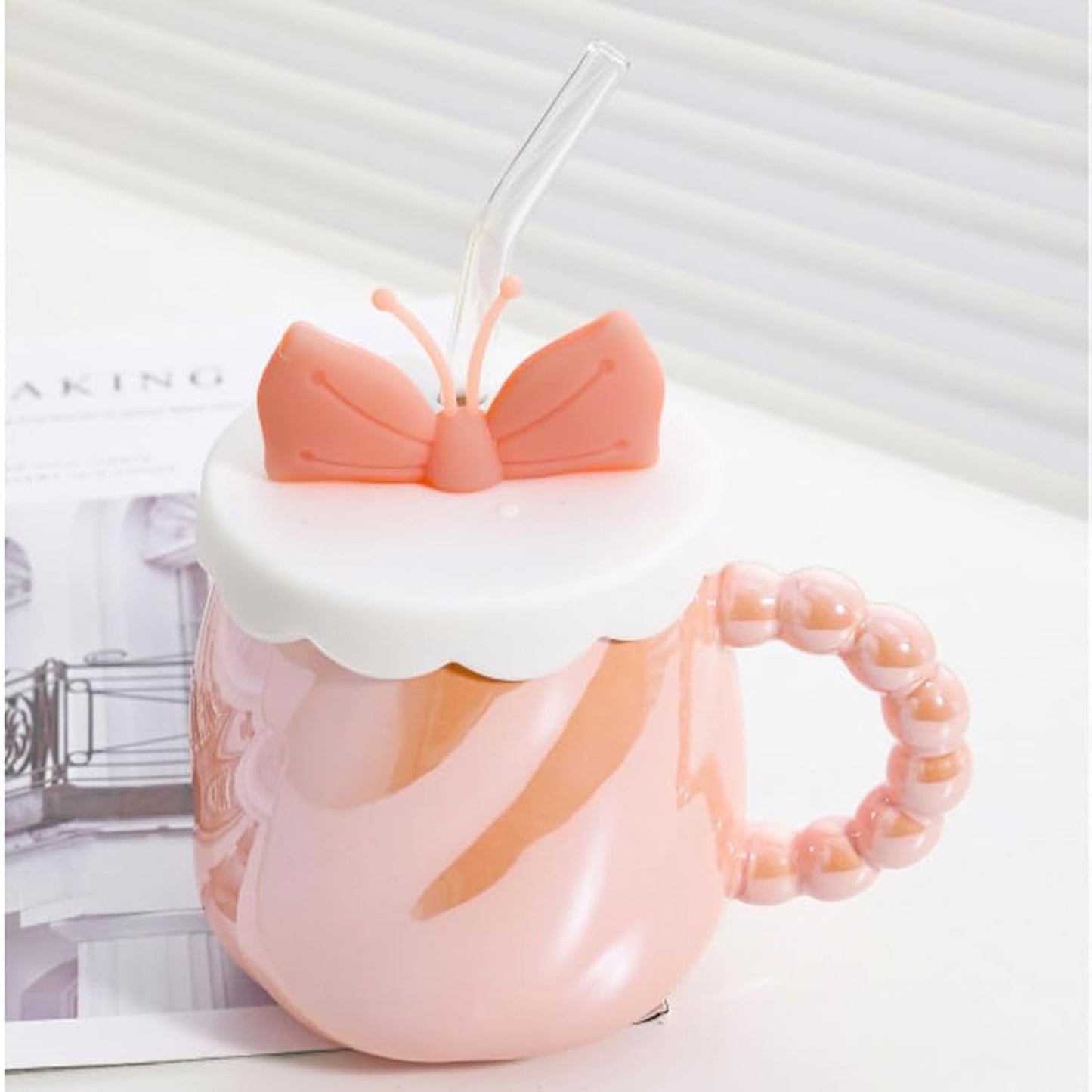 Bow Style Ceramic Mugs