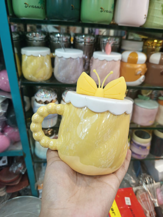 Bow Style Ceramic Mugs