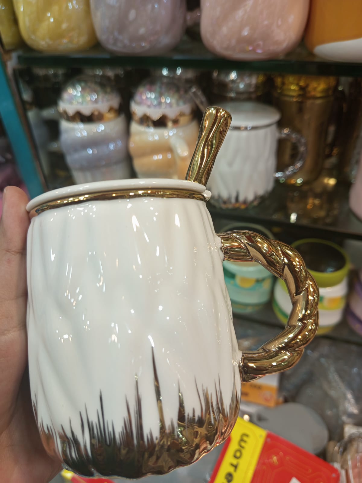 Nordic Ceramic Gold Mug